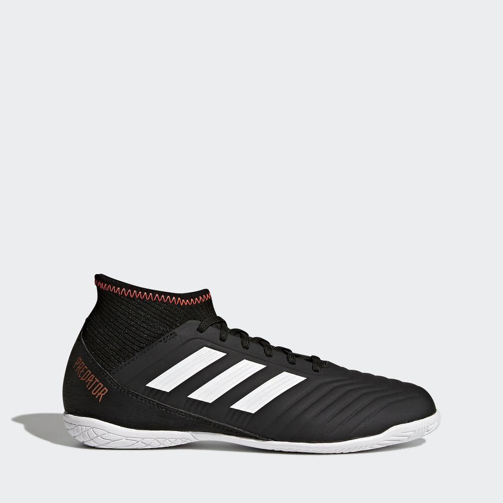 Adidas Predator Tango 18.3 Indoor - ποδοσφαιρικα παπουτσια για αγορια - Μαυρα/Ασπρα/Κοκκινα,Μέγεθος: